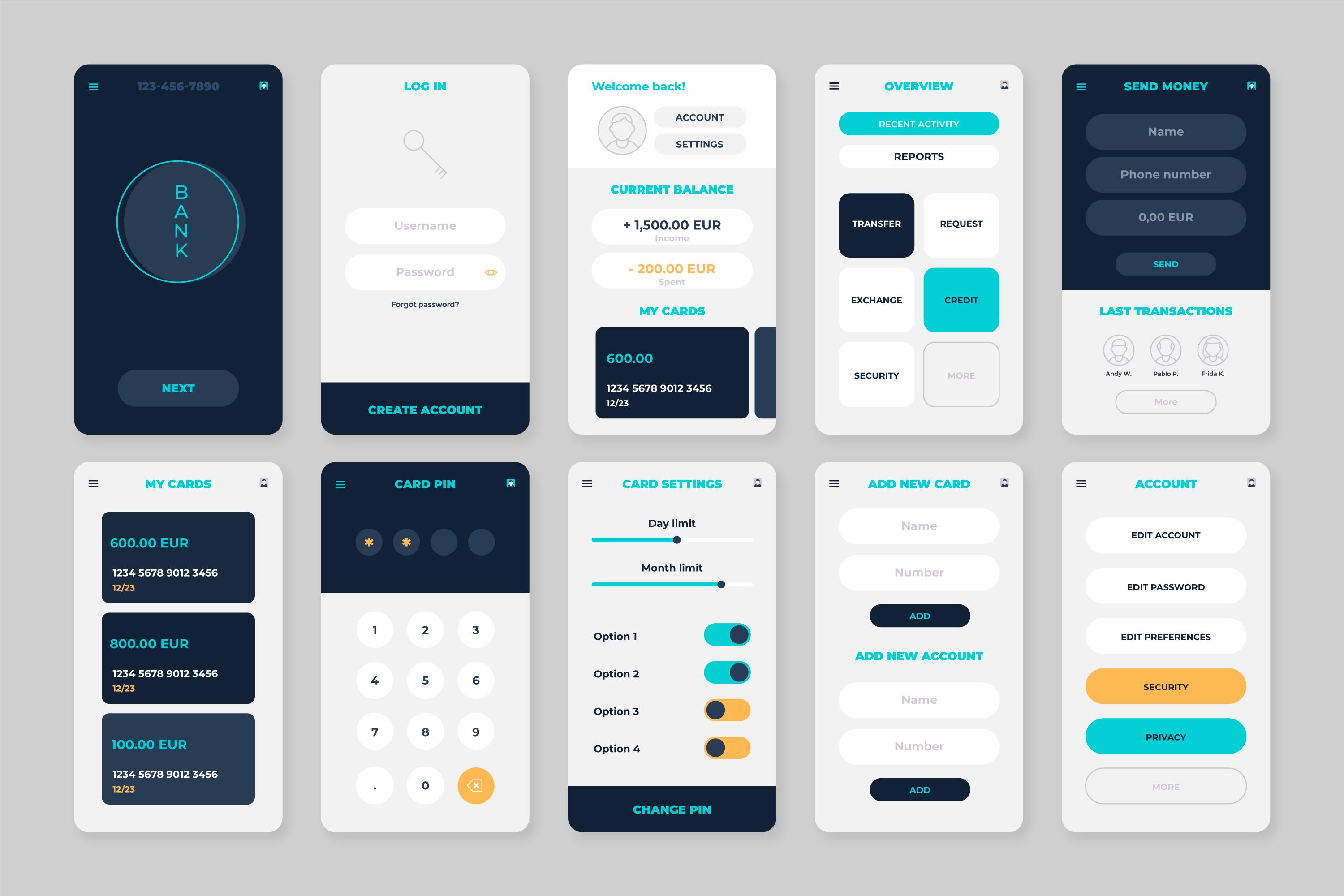 UI/UX design for a mobile app